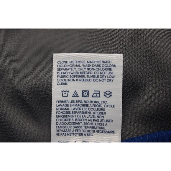 Lands' End men's full zip mock‎ neck textured grid fleece performance jacket L - Picture 9 of 10